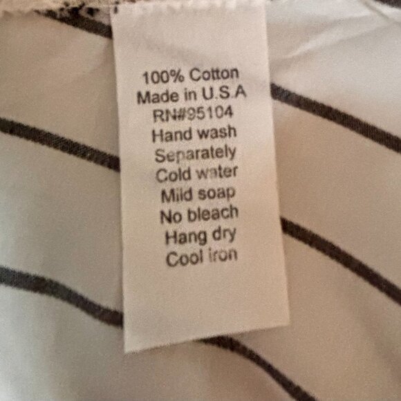 Bodil Midi Dress / Top Cream + Black Pockets Cotton OS Pleats Buttons Designer - Picture 12 of 15